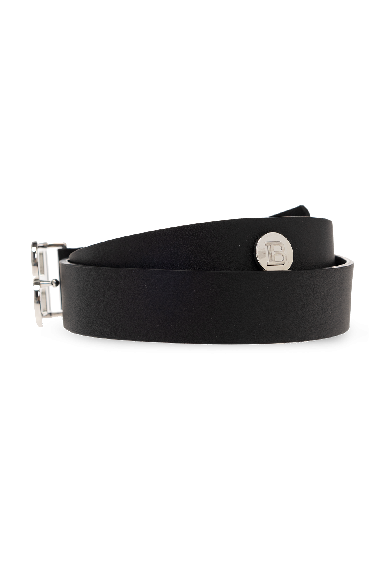 ファッション雑貨・小物 BALMAIN SS25 belts (BW0Q31K Z0847930OR) Black Leather belt Balmain Kids - SchaferandweinerShops